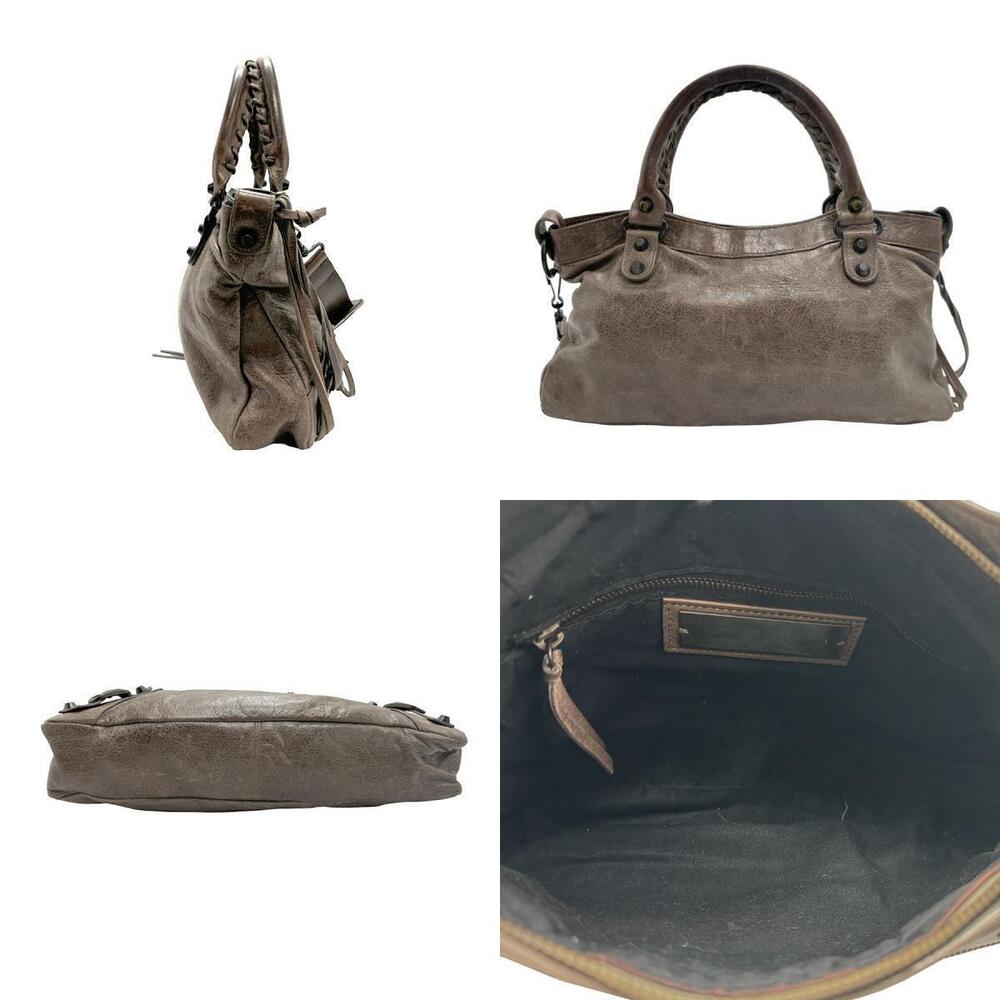 Balenciaga Brown The First Leather Bag Shoulder Handbag Brown